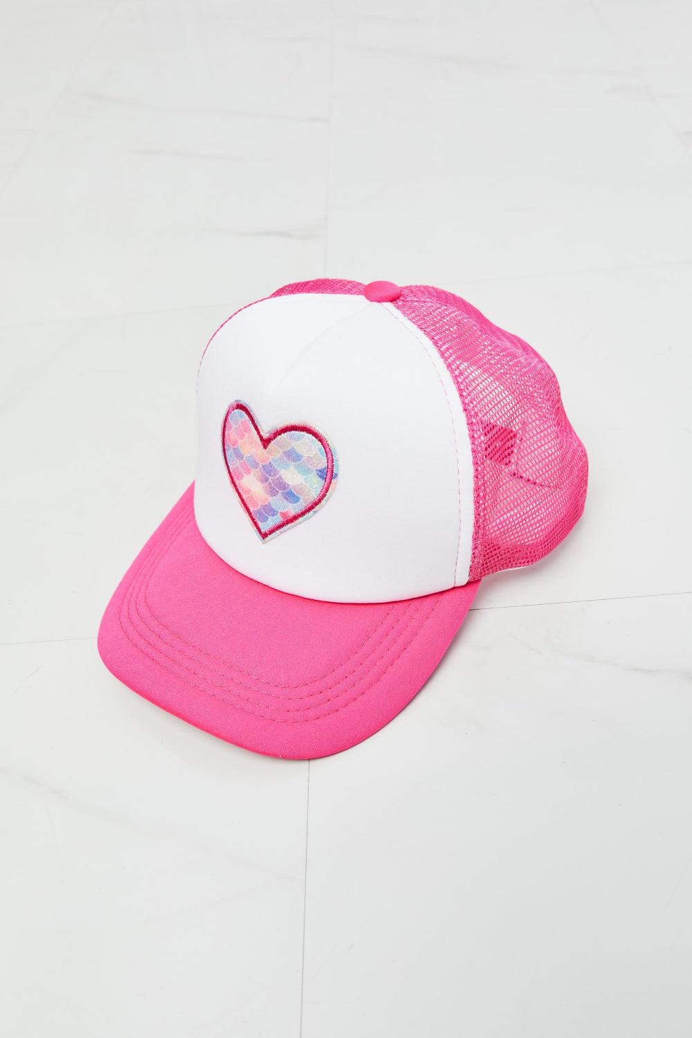 Fame Falling For You Trucker Hat in Pink BLUE ZONE PLANET