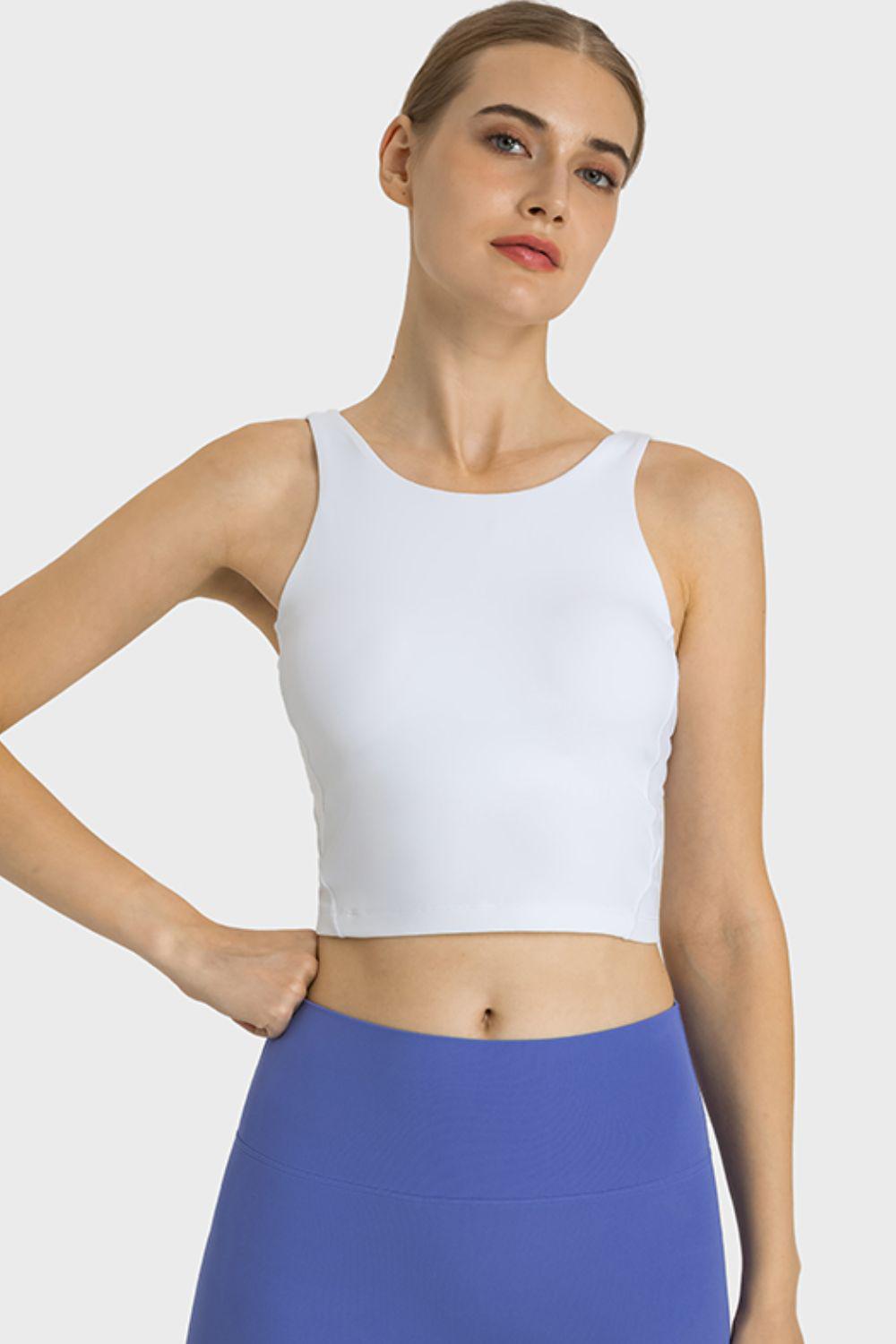 Feel Like Skin Highly Stretchy Cropped Sports Tank BLUE ZONE PLANET