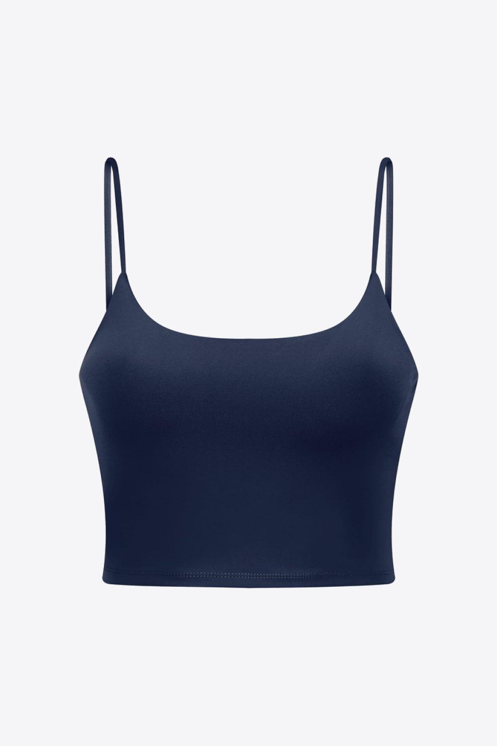 Feel Like Skin Scoop Neck Sports Cami-TOPS / DRESSES-[Adult]-[Female]-Navy-S-2022 Online Blue Zone Planet
