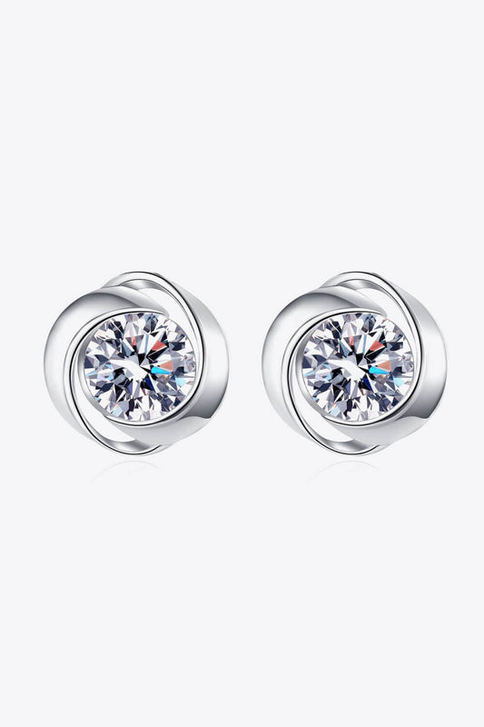 Feeling Fun Moissanite Stud Earrings BLUE ZONE PLANET