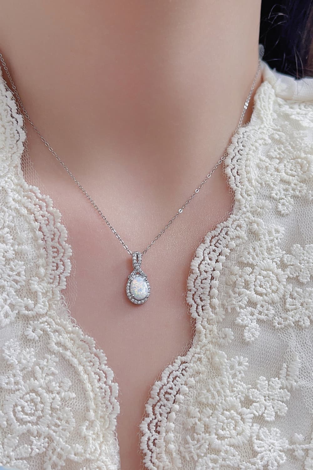 Feeling My Best Opal Pendant Necklace BLUE ZONE PLANET