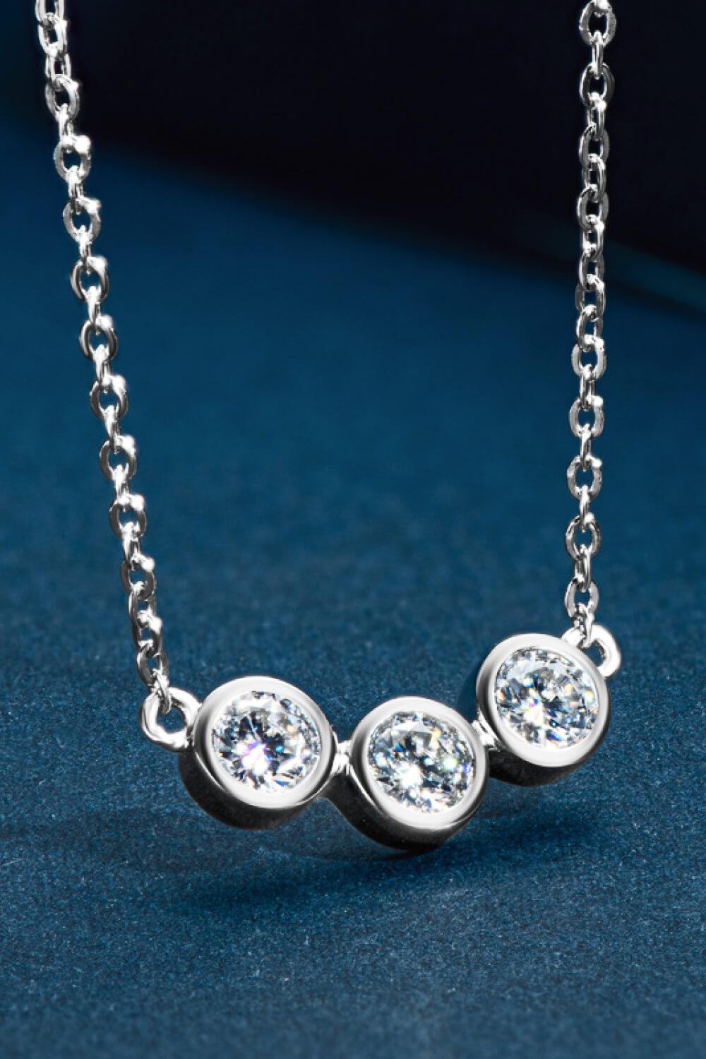 Find Your Center Moissanite Necklace BLUE ZONE PLANET