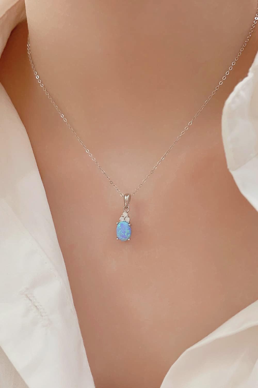 Find Your Center Opal Pendant Necklace BLUE ZONE PLANET