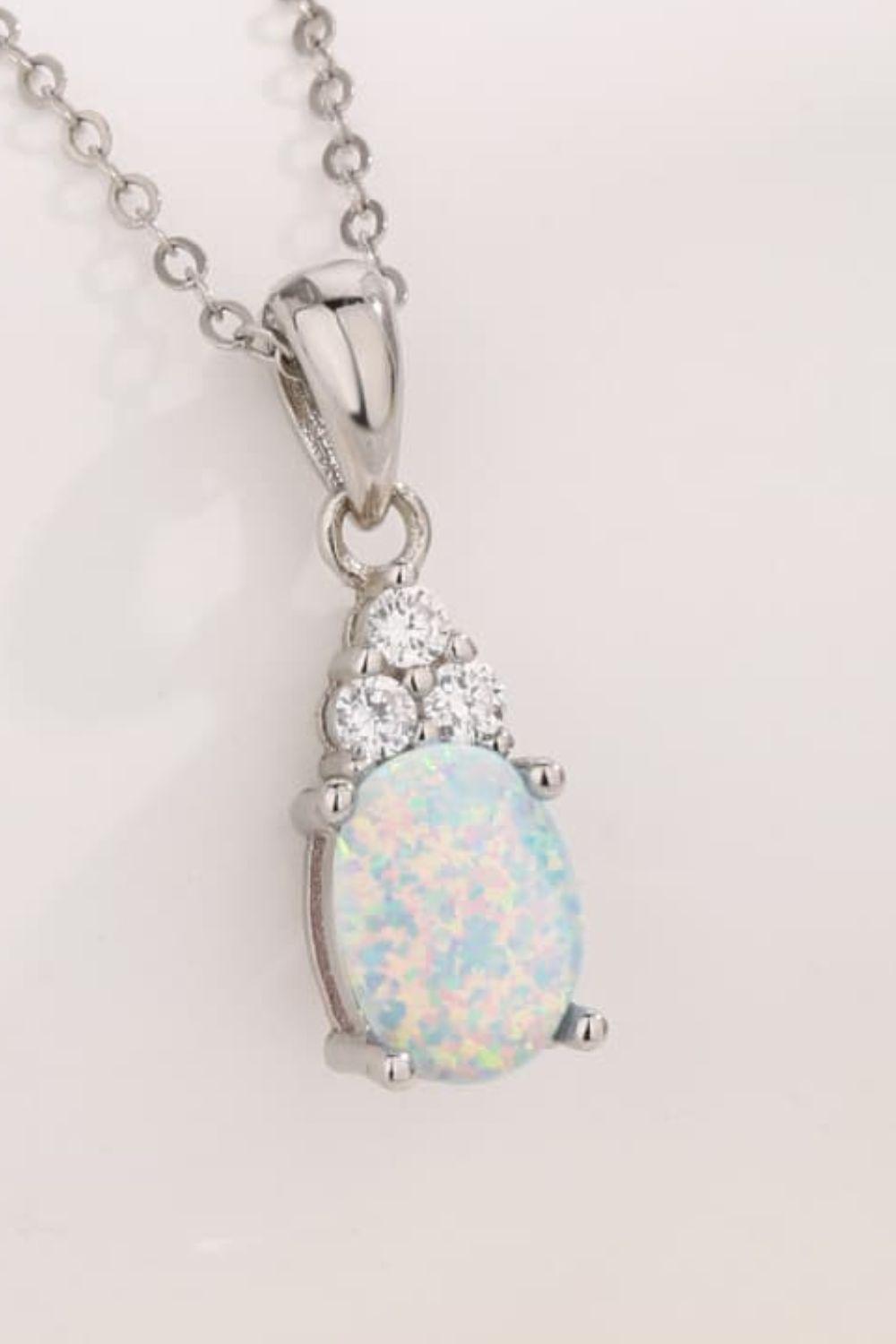 Find Your Center Opal Pendant Necklace BLUE ZONE PLANET