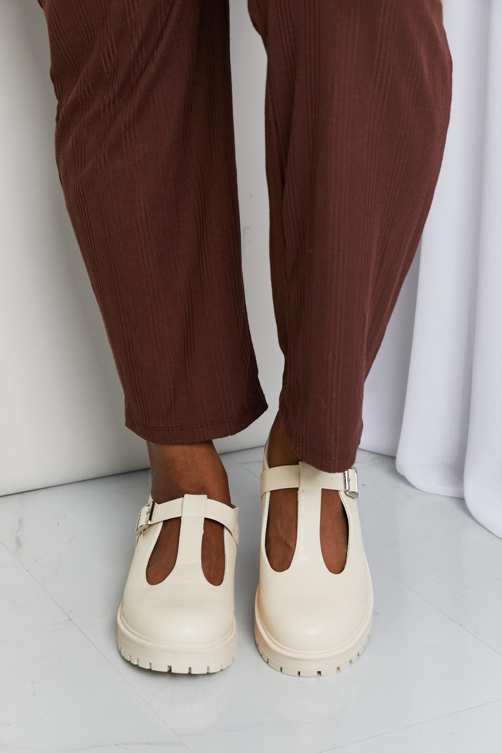 Forever Link Faux Leather Platform Mary Janes-TOPS / DRESSES-[Adult]-[Female]-Bone-6-2022 Online Blue Zone Planet