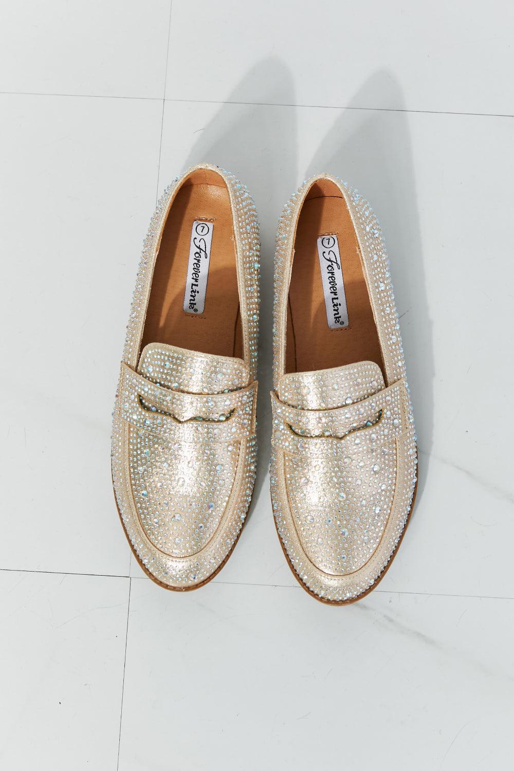 Forever Link Make It Shine Rhinestone Loafers-SHOES-[Adult]-[Female]-2022 Online Blue Zone Planet