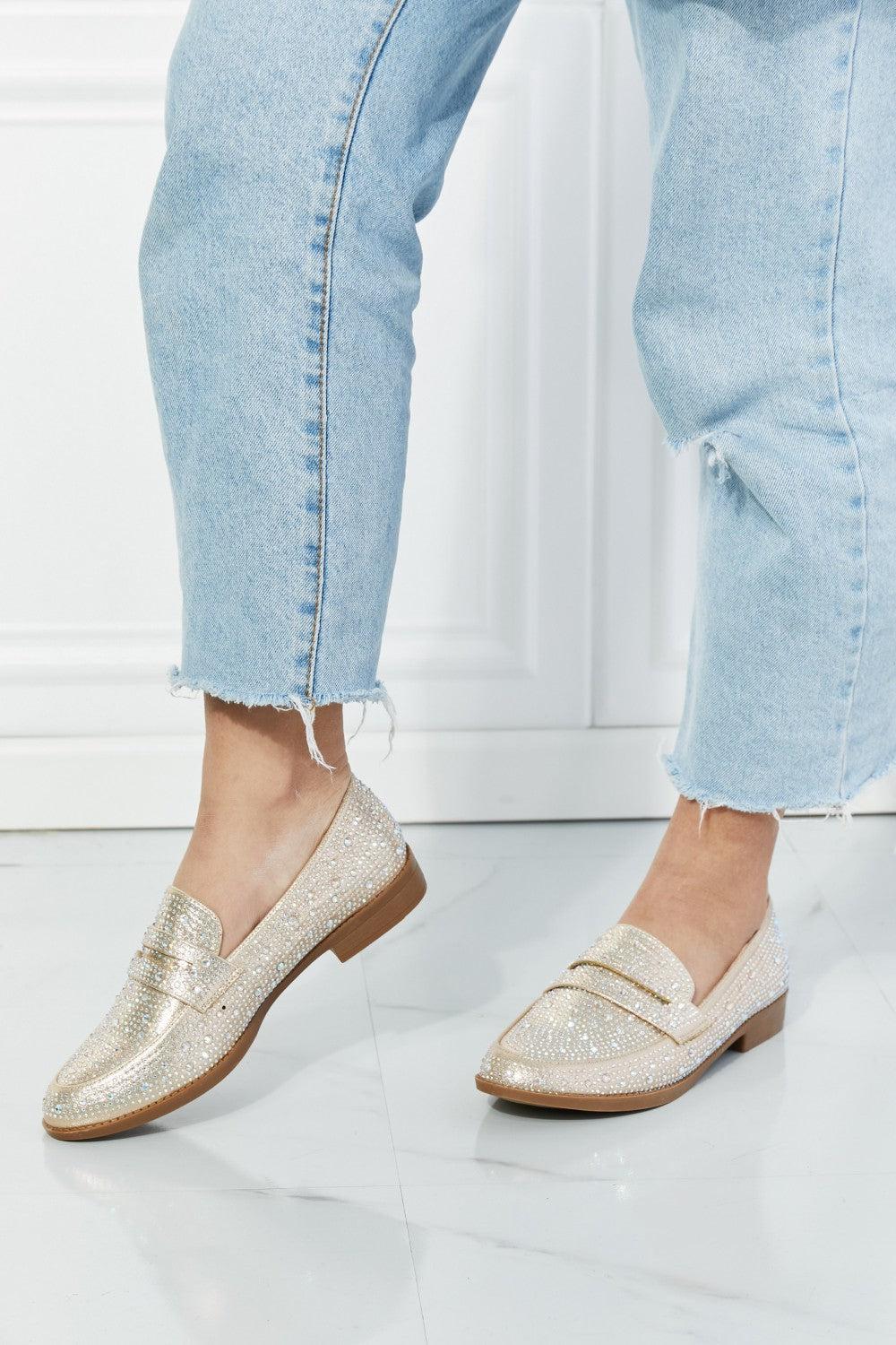 Forever Link Make It Shine Rhinestone Loafers-SHOES-[Adult]-[Female]-Champagne-6-2022 Online Blue Zone Planet