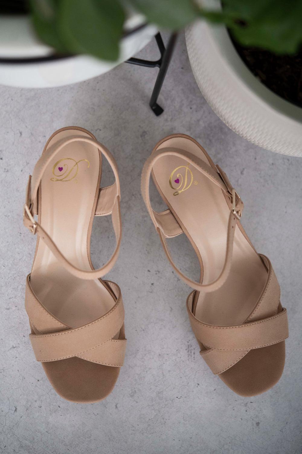 Fortune Dynamic Genuine Joy Crisscross Block Heel Sandals-TOPS / DRESSES-[Adult]-[Female]-Blue Zone Planet