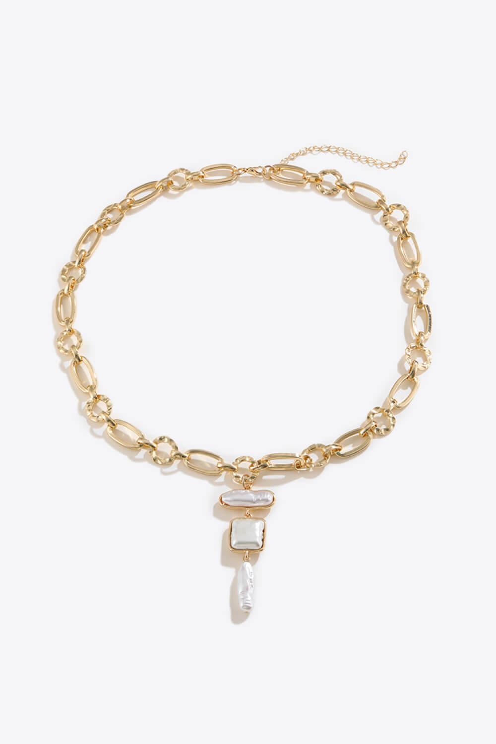 Freshwater Pearl Chunky Chain Necklace-Necklaces-[Adult]-[Female]-Gold-One Size-2022 Online Blue Zone Planet