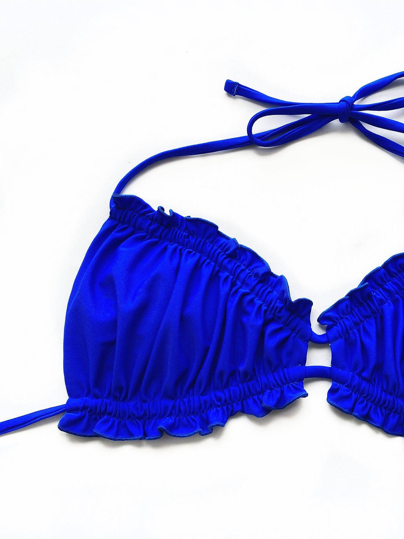 Halter Neck Bikini Set BLUE ZONE PLANET