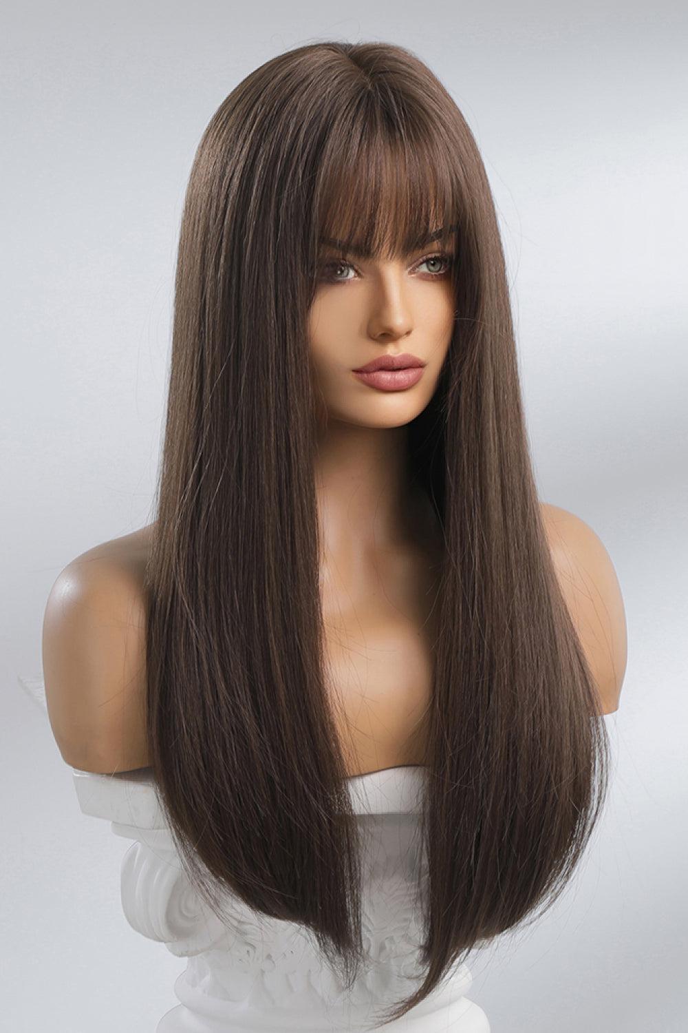 Full Machine Long Straight Synthetic Wigs 26'' BLUE ZONE PLANET