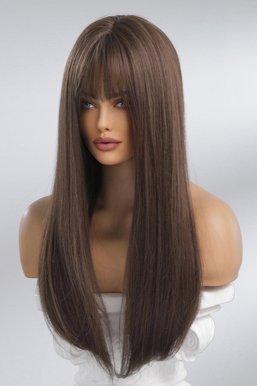 Full Machine Long Straight Synthetic Wigs 26'' BLUE ZONE PLANET