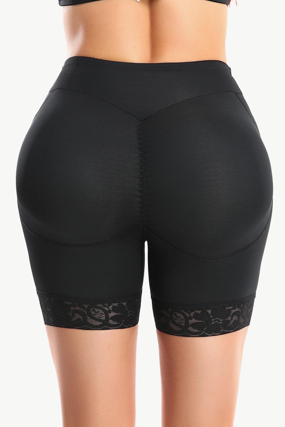 Full Size Lace Trim Lifting Pull-On Shaping Shorts-TOPS / DRESSES-[Adult]-[Female]-Blue Zone Planet