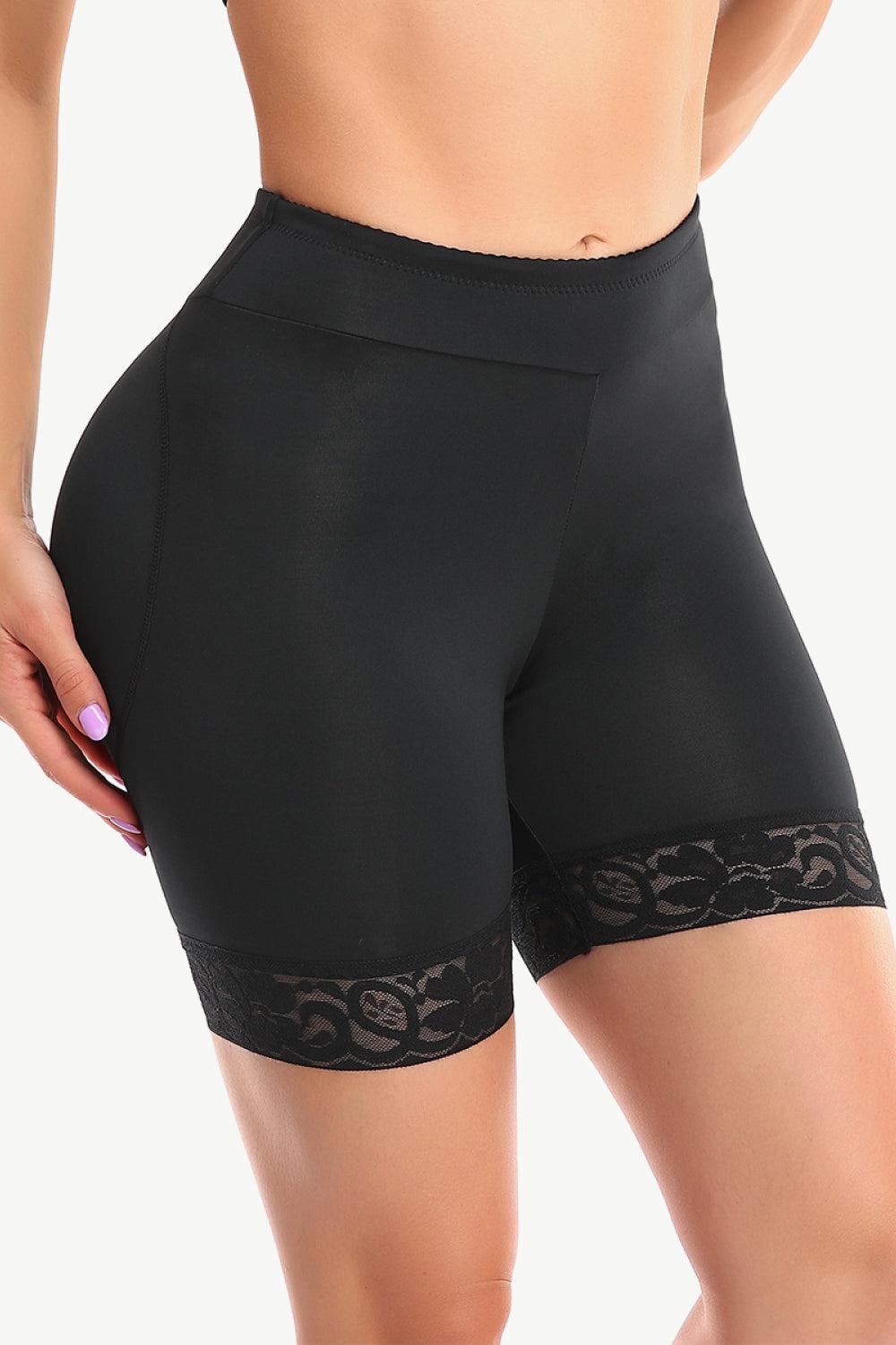 Full Size Lace Trim Lifting Pull-On Shaping Shorts-TOPS / DRESSES-[Adult]-[Female]-Blue Zone Planet