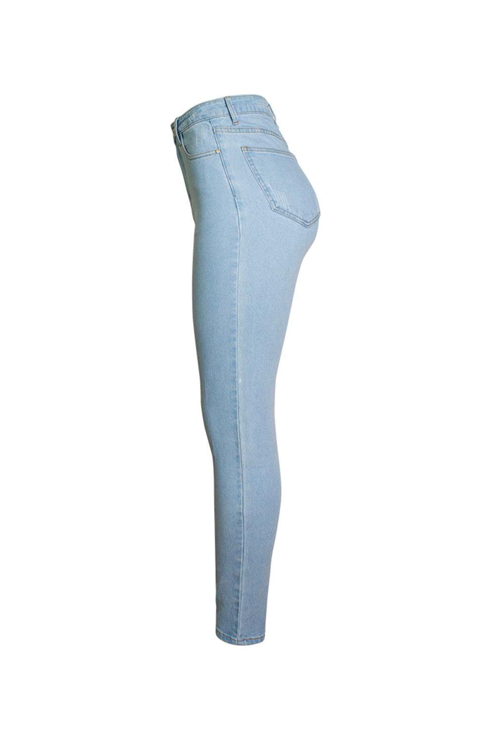 Full Size Love Life High Waist Jeans with Pockets BLUE ZONE PLANET