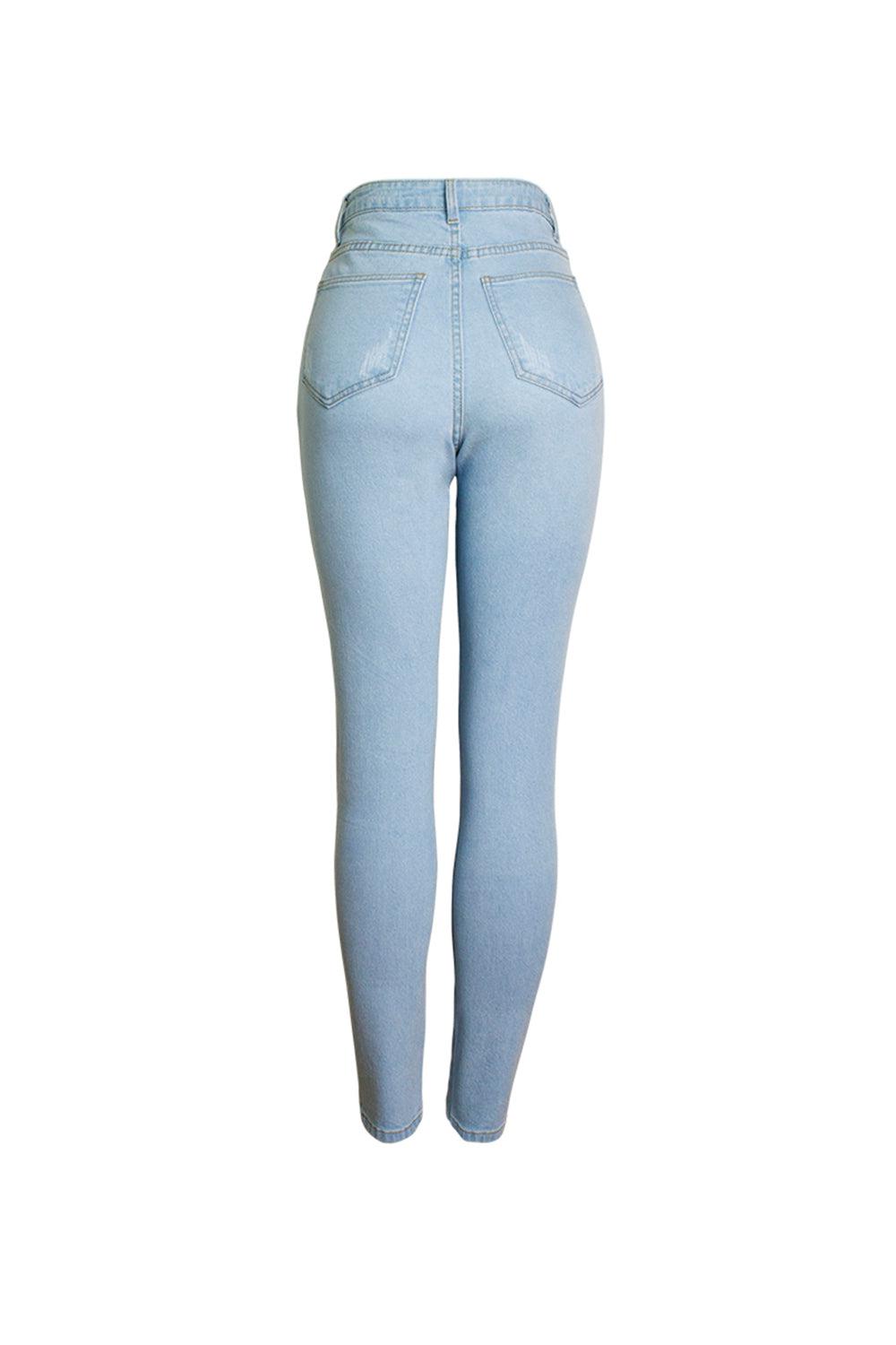 Full Size Love Life High Waist Jeans with Pockets BLUE ZONE PLANET