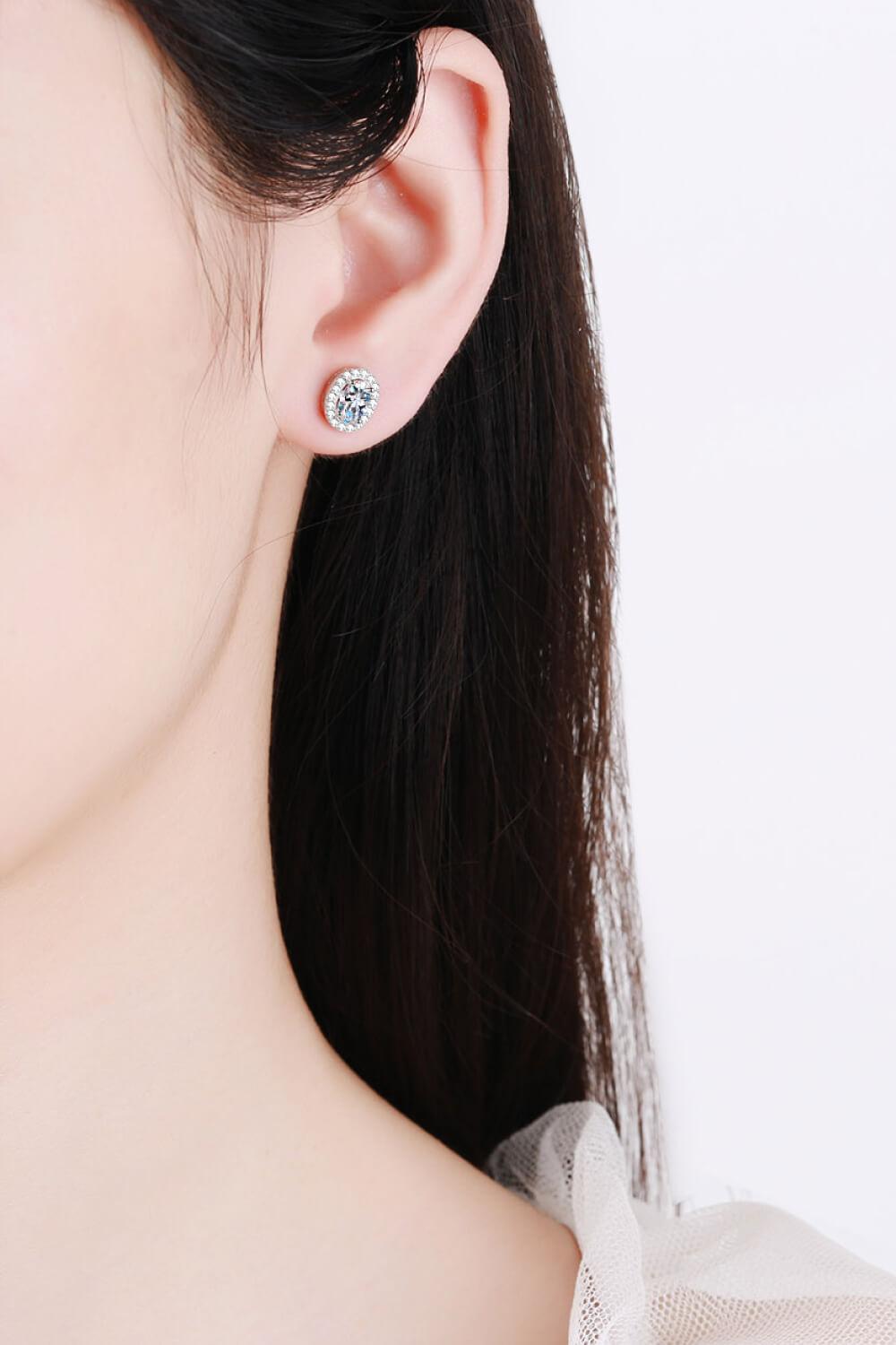 Future Style 1 Carat Moissanite Stud Earrings BLUE ZONE PLANET