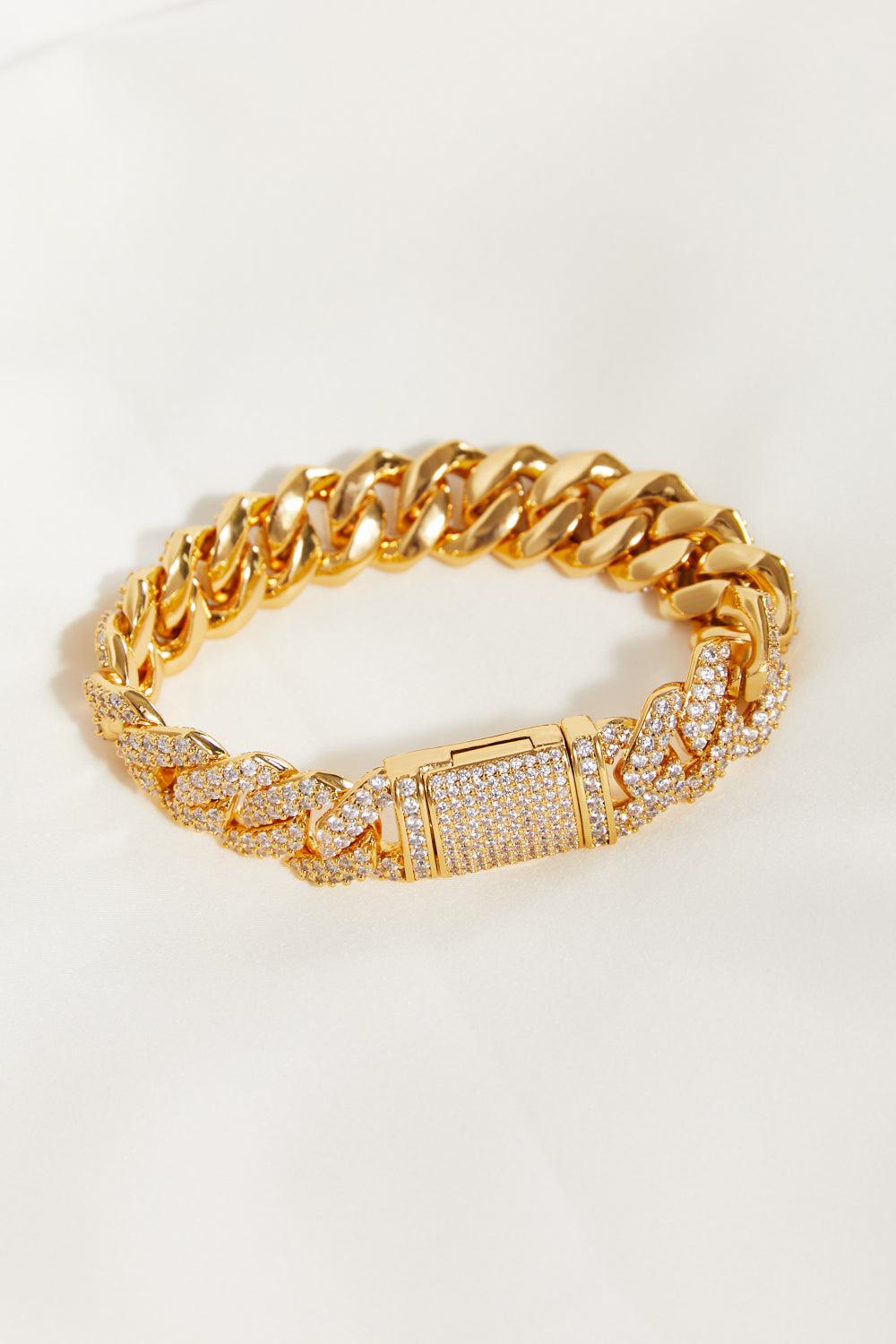 GNJ MANUFACTURING On My Mind Rhinestone Bracelet-TOPS / DRESSES-[Adult]-[Female]-Gold-7-2022 Online Blue Zone Planet