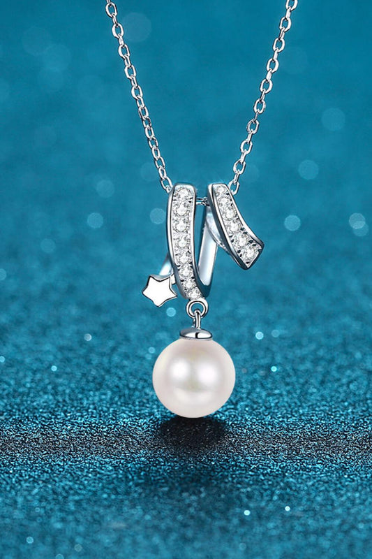 Give You A Chance Pearl Pendant Chain Necklace BLUE ZONE PLANET