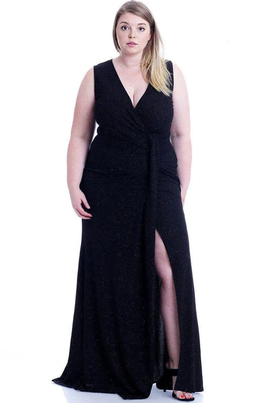 Glitter Nights Maxi Dress Blue Zone Planet