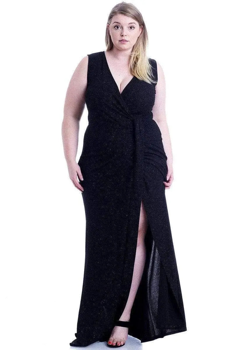 Glitter Nights Maxi Dress Blue Zone Planet