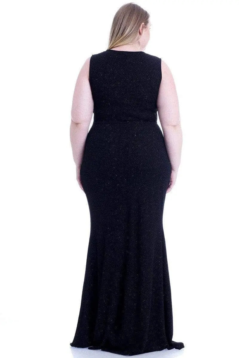 Glitter Nights Maxi Dress Blue Zone Planet