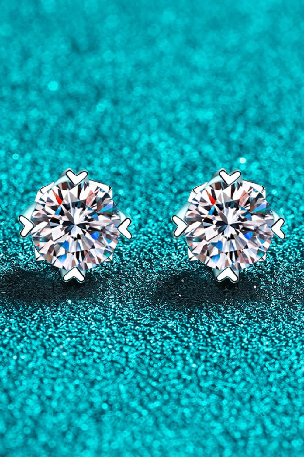 Good Day In My Mind Moissanite Stud Earrings BLUE ZONE PLANET