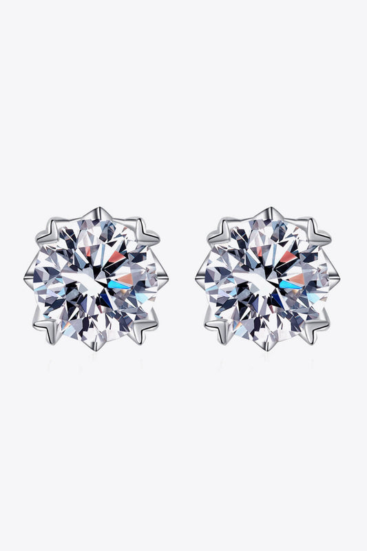 Good Day In My Mind Moissanite Stud Earrings BLUE ZONE PLANET