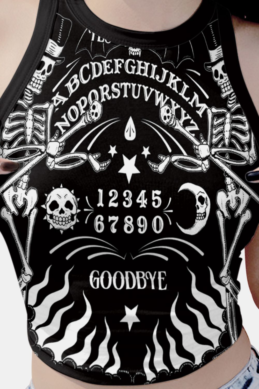 Graphic Cropped Tank-TOPS / DRESSES-[Adult]-[Female]-Blue Zone Planet
