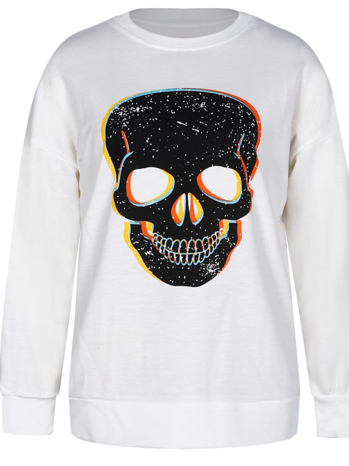 Graphic Dropped Shoulder Round Neck Sweatshirt BLUE ZONE PLANET