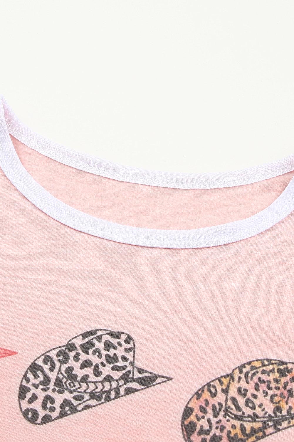 Graphic Tee and Drawstring Shorts Loungewear Set-TOPS / DRESSES-[Adult]-[Female]-Blue Zone Planet