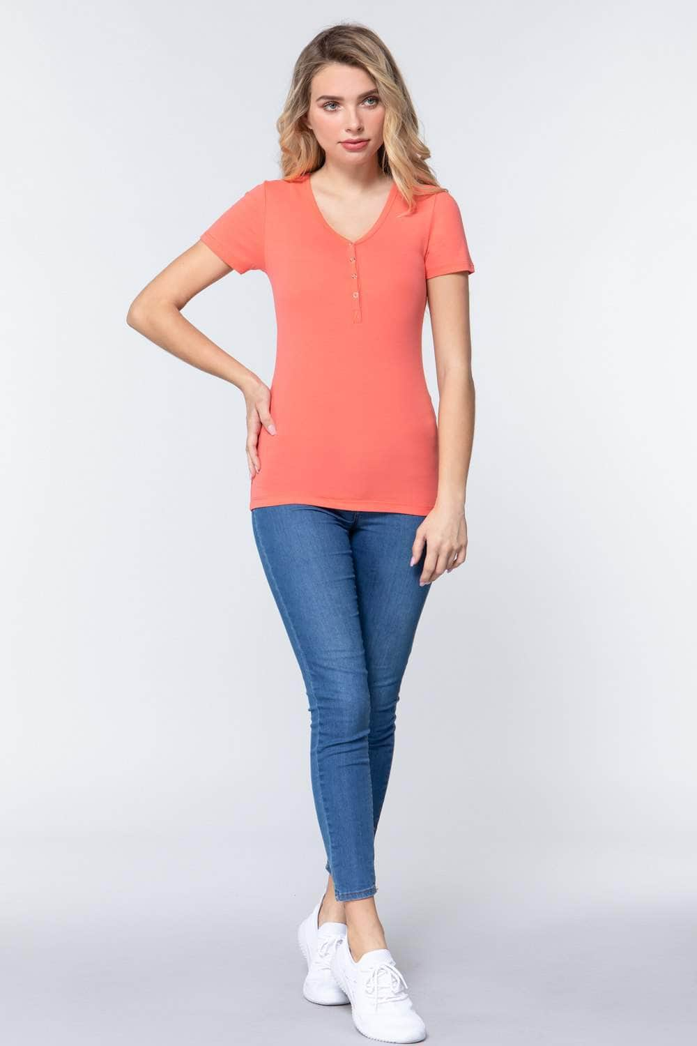 Gratitude Henley Knit Top-TOPS / DRESSES-[Adult]-[Female]-Blue Zone Planet