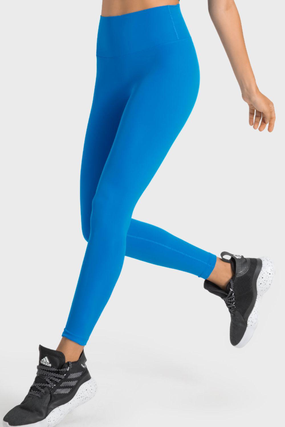 High-Rise Wide Waistband Yoga Leggings BLUE ZONE PLANET