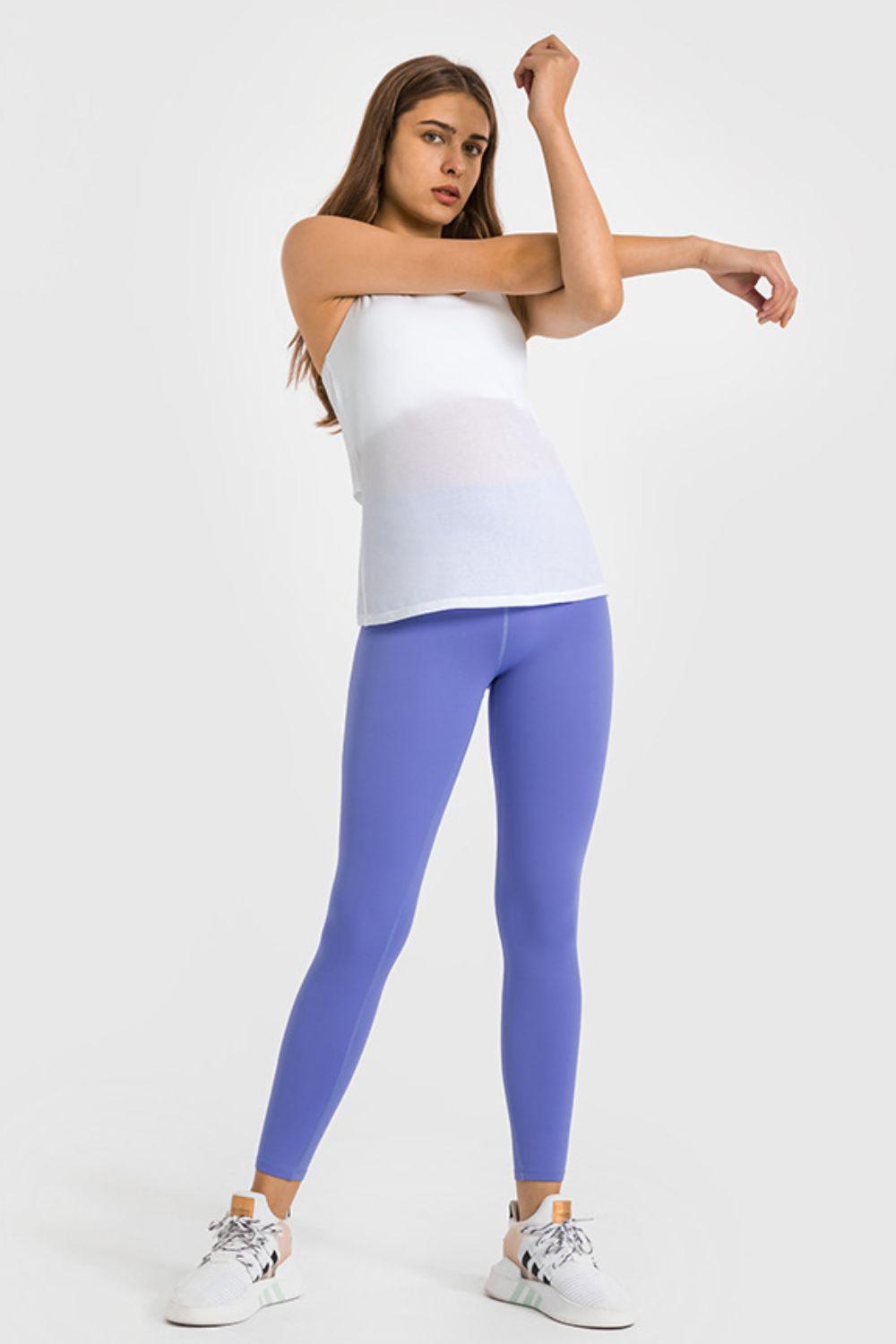 High Waist Ankle-Length Yoga Leggings BLUE ZONE PLANET
