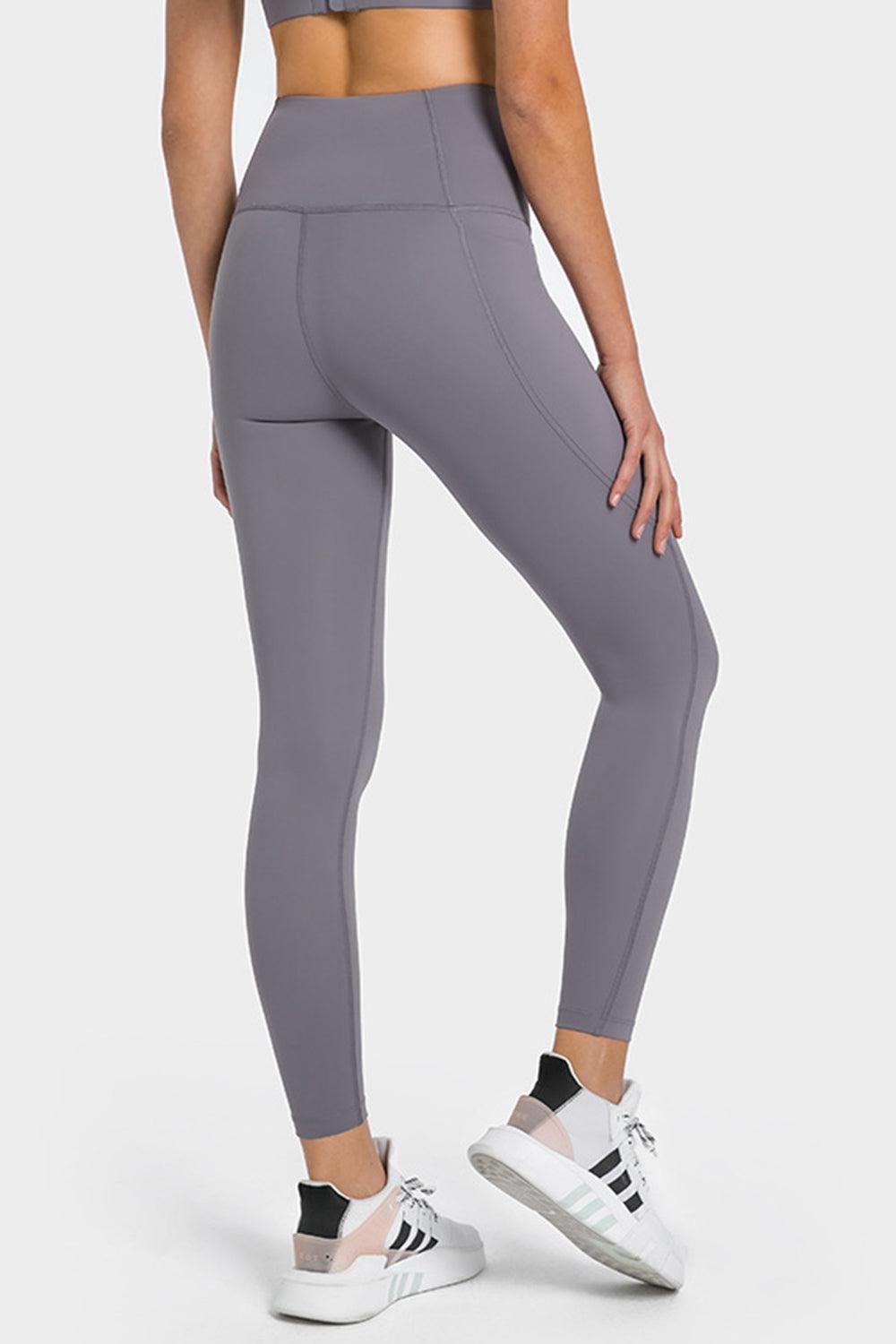 High Waist Ankle-Length Yoga Leggings with Pockets-TOPS / DRESSES-[Adult]-[Female]-Blue Zone Planet