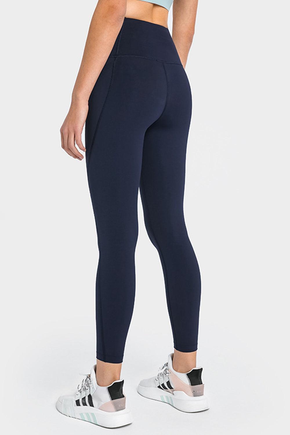 High Waist Ankle-Length Yoga Leggings with Pockets-TOPS / DRESSES-[Adult]-[Female]-Blue Zone Planet