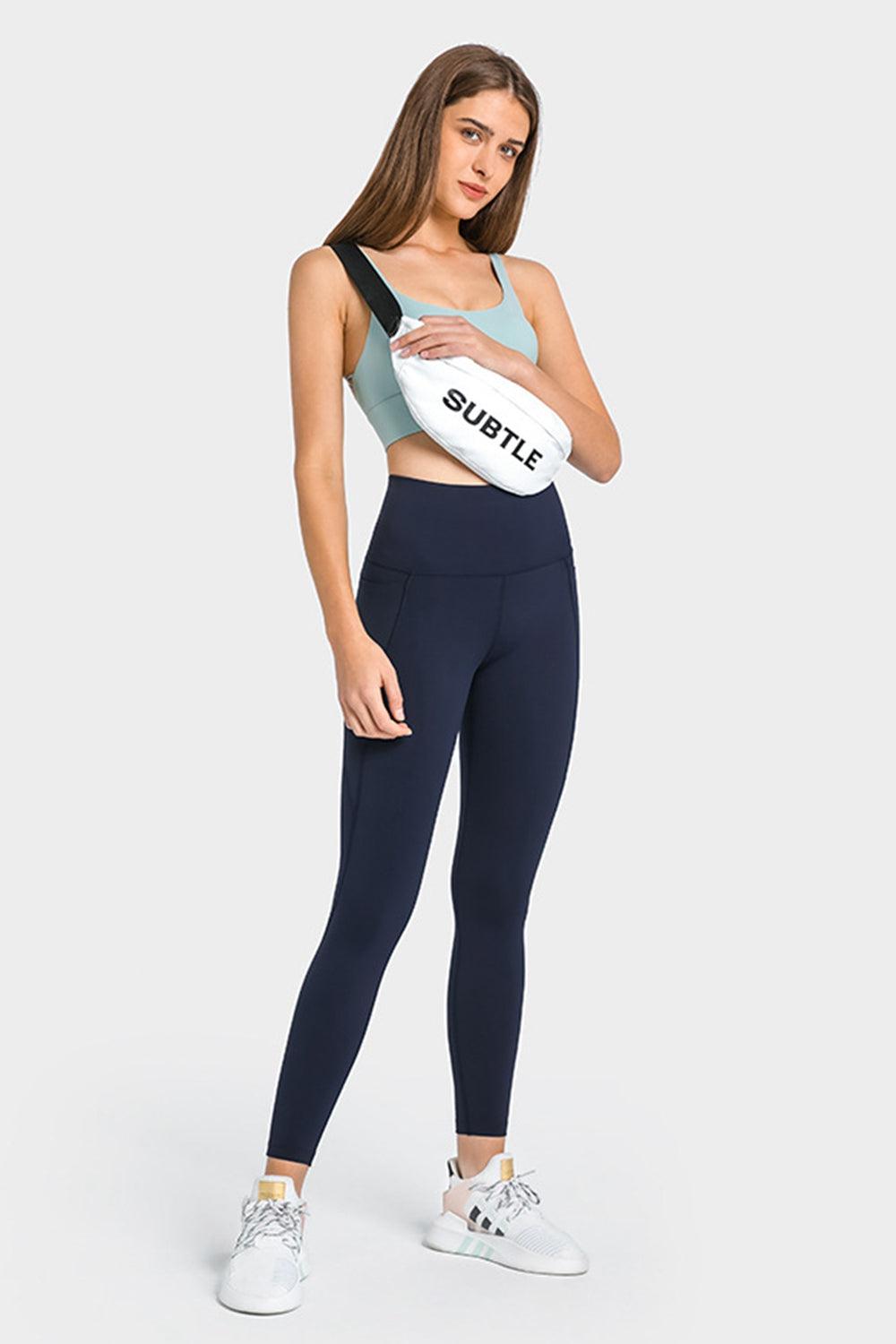 High Waist Ankle-Length Yoga Leggings with Pockets-TOPS / DRESSES-[Adult]-[Female]-Blue Zone Planet