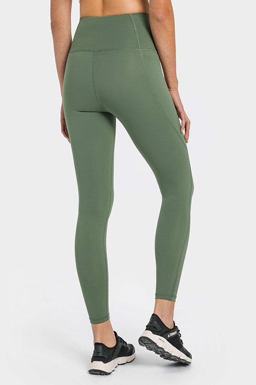 High Waist Ankle-Length Yoga Leggings with Pockets-TOPS / DRESSES-[Adult]-[Female]-Blue Zone Planet