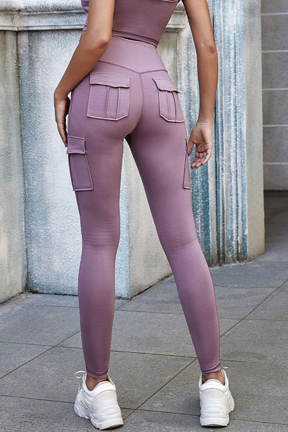 High Waist Leggings with Pockets BLUE ZONE PLANET