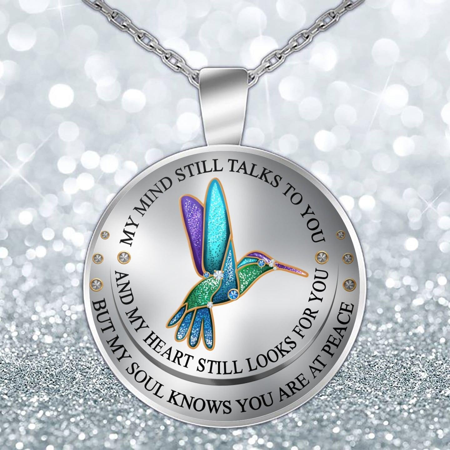 Hummingbird My Mind Still Talks To You Necklace BLUE ZONE PLANET