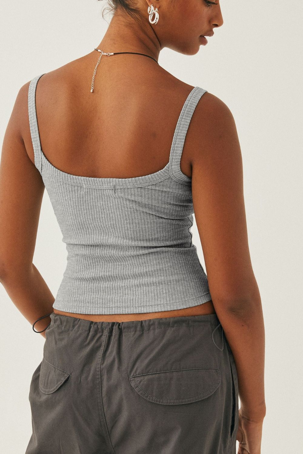 In Your Dreams Ribbed Cropped Cami BLUE ZONE PLANET