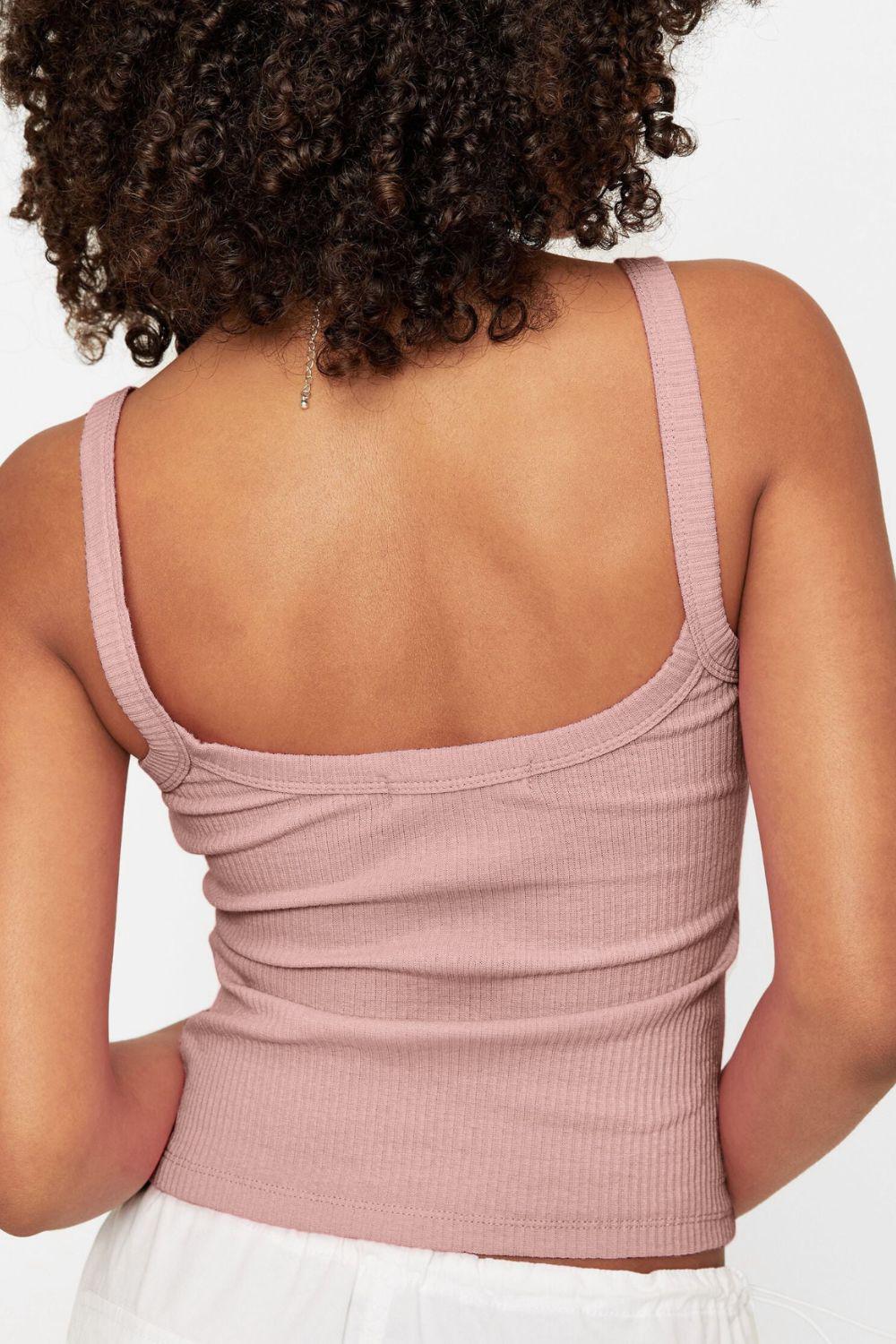 In Your Dreams Ribbed Cropped Cami BLUE ZONE PLANET