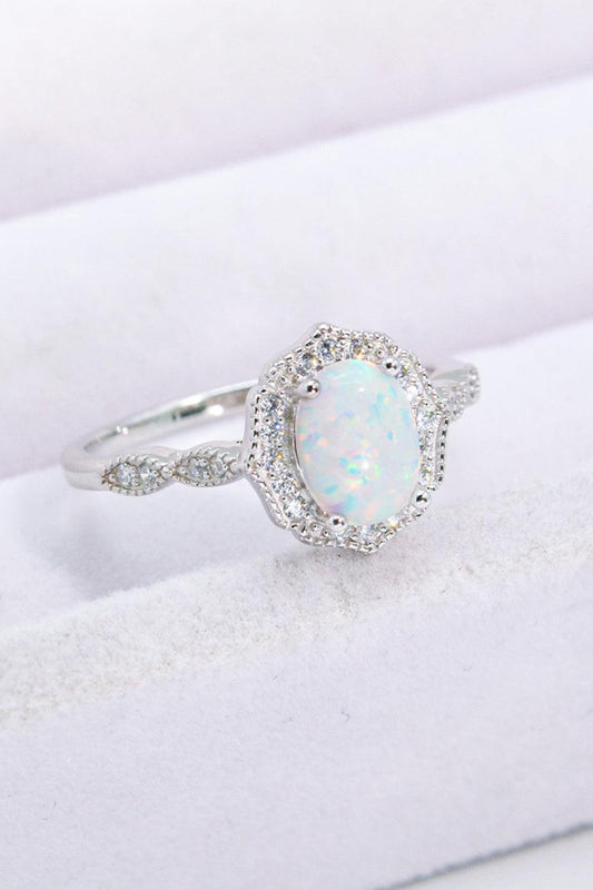 Just For You 925 Sterling Silver Opal Ring BLUE ZONE PLANET