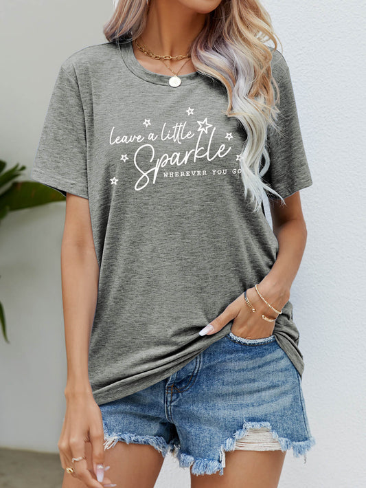 LEAVE A LITTLE SPARKLE WHEREVER YOU GO Tee Shirt BLUE ZONE PLANET