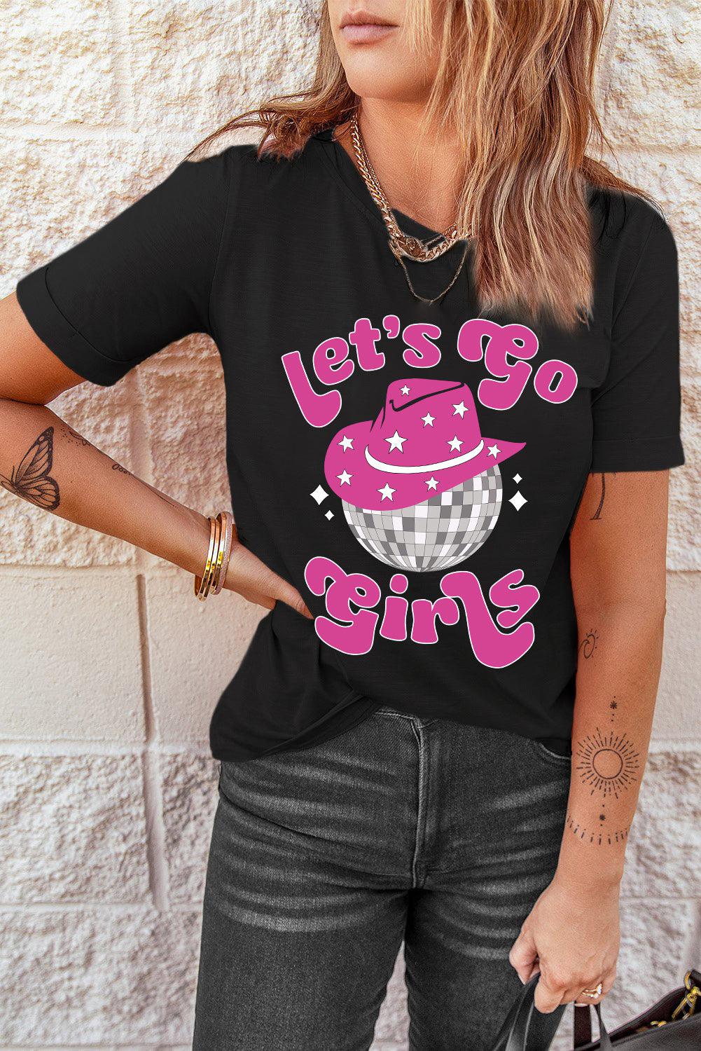 LET'S GO GIRLS Graphic Tee Shirt BLUE ZONE PLANET