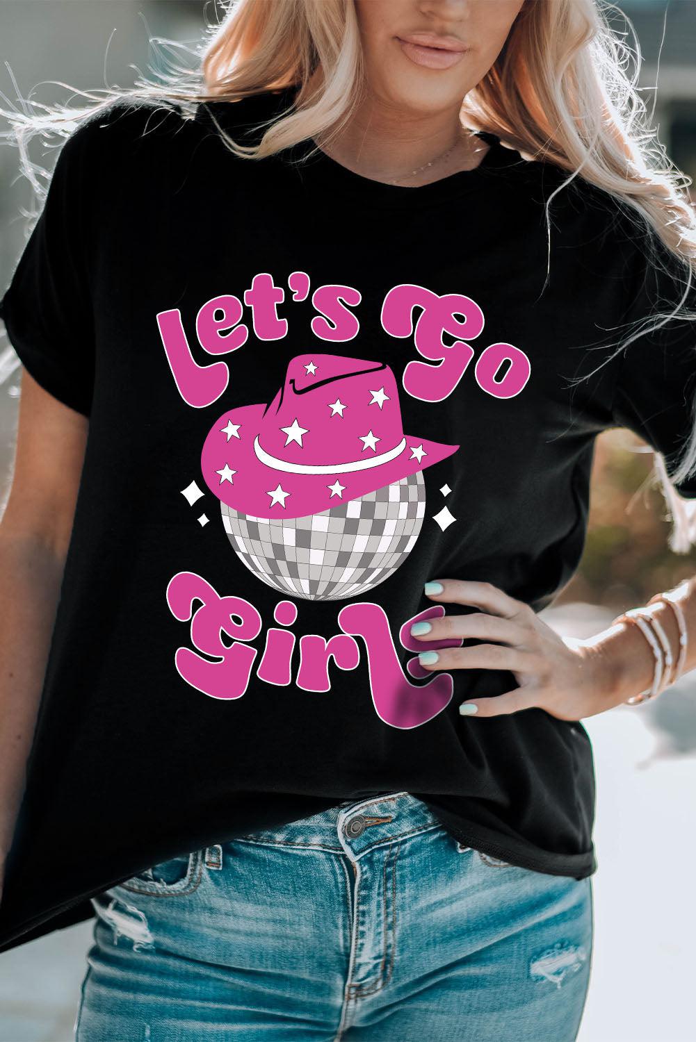 LET'S GO GIRLS Graphic Tee Shirt BLUE ZONE PLANET