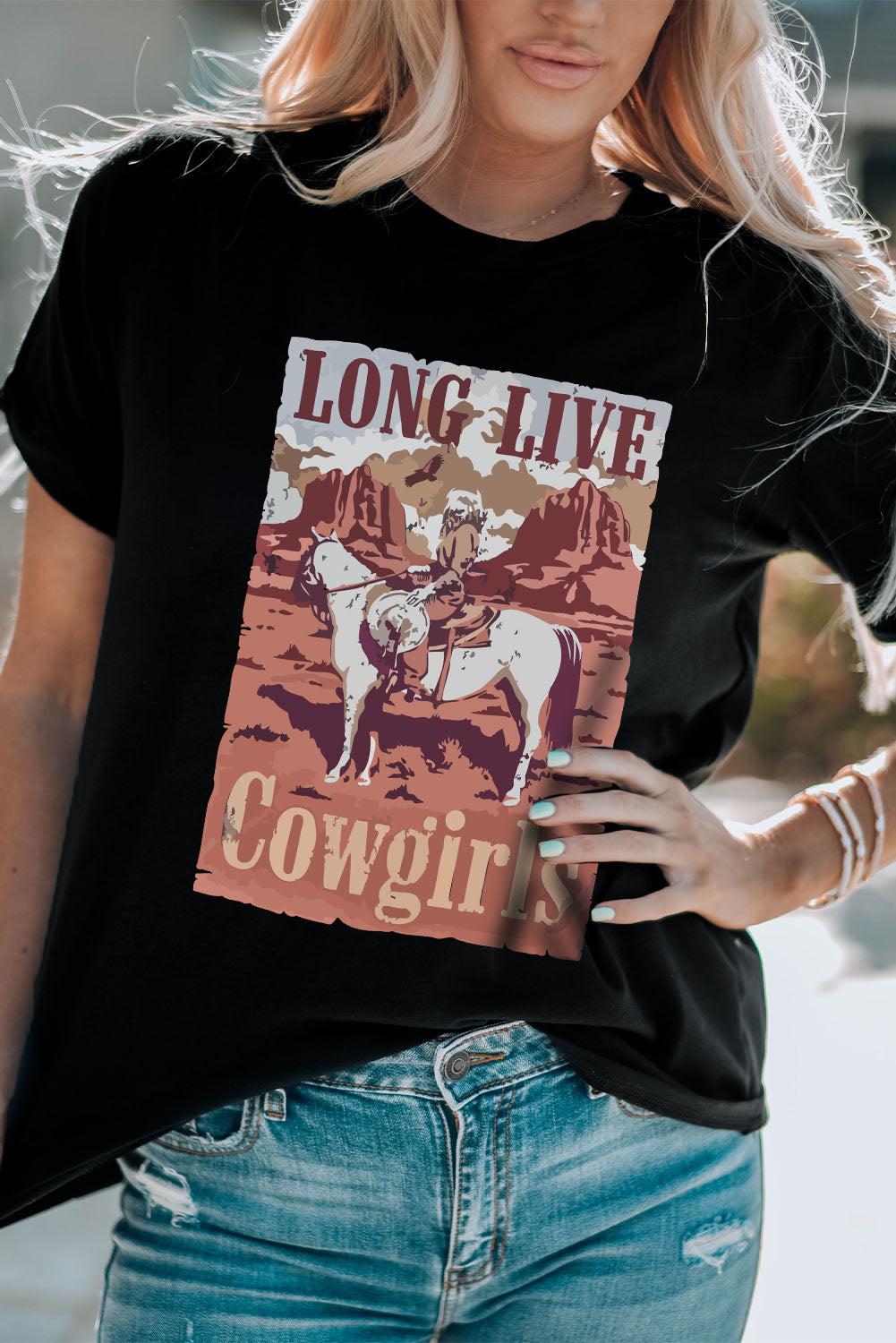 LONG LIVE COWGIRLS Graphic Tee BLUE ZONE PLANET