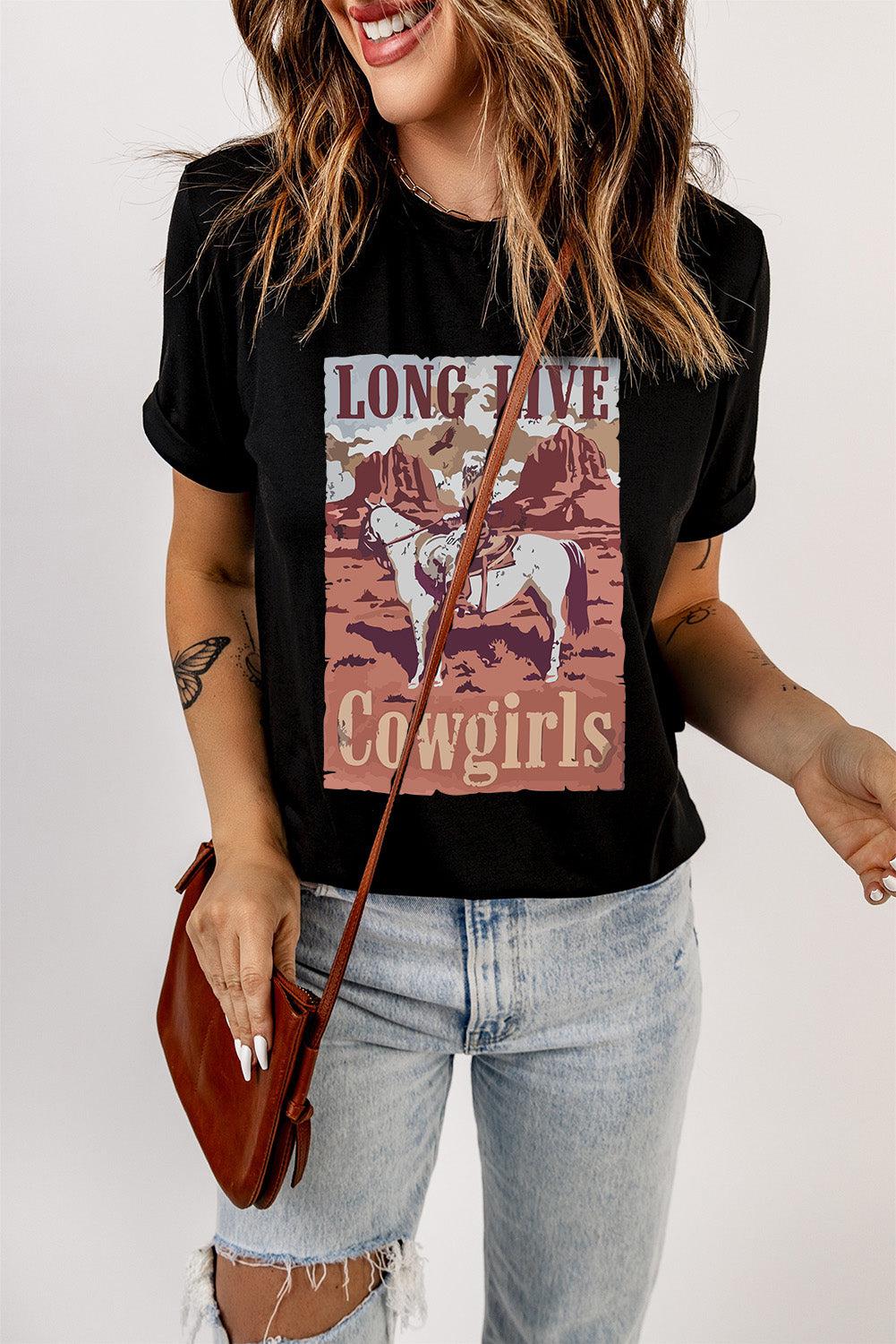 LONG LIVE COWGIRLS Graphic Tee BLUE ZONE PLANET