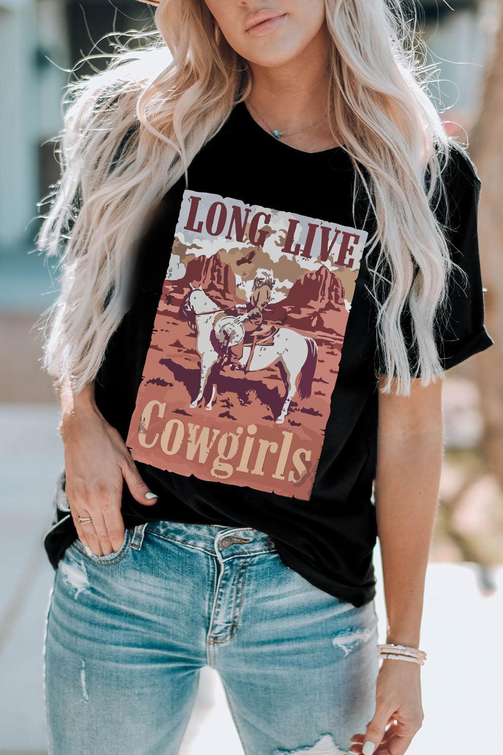 LONG LIVE COWGIRLS Graphic Tee BLUE ZONE PLANET