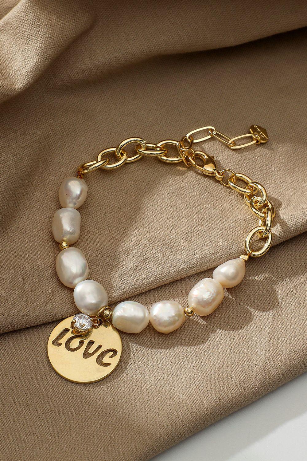 LOVE Freshwater Pearl Bracelet BLUE ZONE PLANET